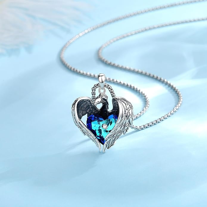 Vito 925 Sterling Silver Viking Necklace for Women Men, Viking Dragon/Wolf/Horse/Tree of Life Pendant Norse Amulet Nordic Jewelry for Men