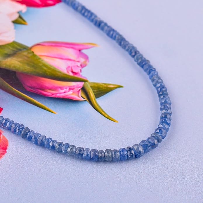 Natural Gemstone Dainty Pendant Necklace for Women Handmade Crystal Jewelry 925 Sterling Silver 18 Inch Chain Healing Chakra Christmas Birthday Gift for Her