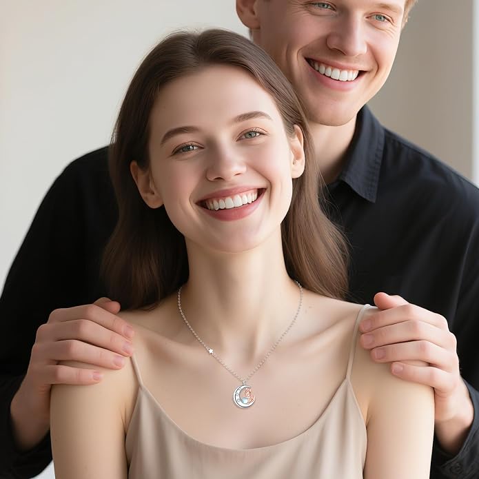 Cat Necklace Sterling Silver Cat Zircon Pendant Gothic Jewelry for Women Animal Lovers Gifts