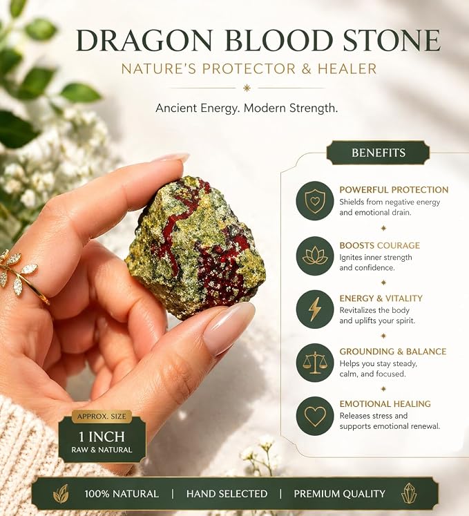 Large 1.25-2.0” Natural Dragon Blood Raw Crystals Stones for Meditation, Chakra, Reiki, Crystal Grid, Energy Work, Wire Wrapping, Tumbling & Spiritual Home Decor