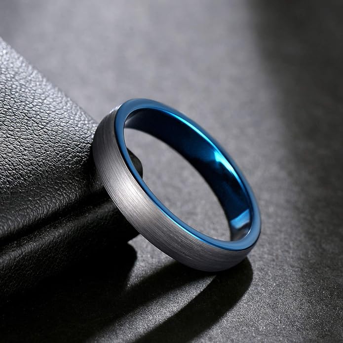 TRUMIUM 4mm 6mm 8mm Tungsten Ring Wedding Band for Men Women Engraved I Love You Matte Brushed Comfort Fit Size 4-15