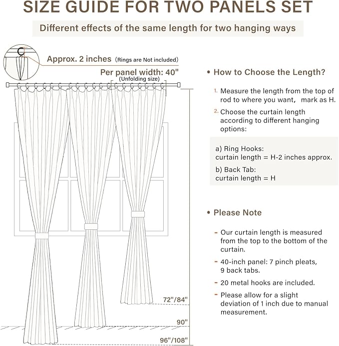 CAPALOCA Navy Blue Linen Pinch Pleated Curtains Blackout, 100% Black Out Curtains 108 inch Long for Bedroom, Blackout Thermal Insulated Pinch Pleated Drapes for Living Room, 40" W x 108" L, 2 Panels