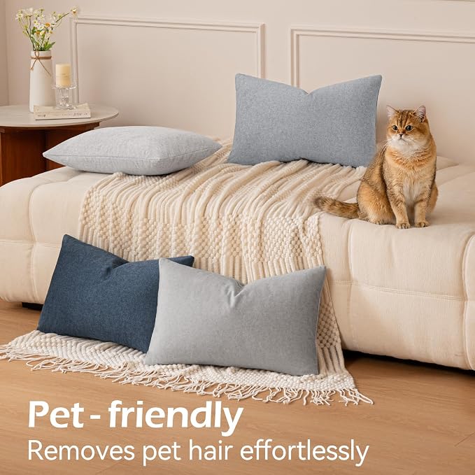 a moment Waterproof Throw Pillow Covers Set of 4,20x12 Inch Outdoor Stain Resistant Pet Friendly Pillowcases Cushion Covers for Patio Sofa and Living Room,Ocean's Dream