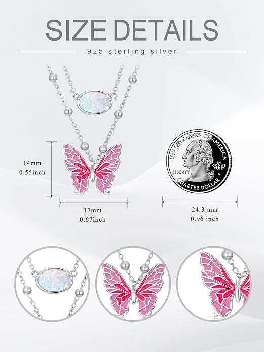 Midari Ocean Necklace 925 Sterling Silver Flamingo Mama Bear Dolphin Penguin Sea Turtle Axolotl Desert Cactus Nautical Rudder Tropical Palm Compass Wave Pendant Boho Jewelry Gifts for Women Men
