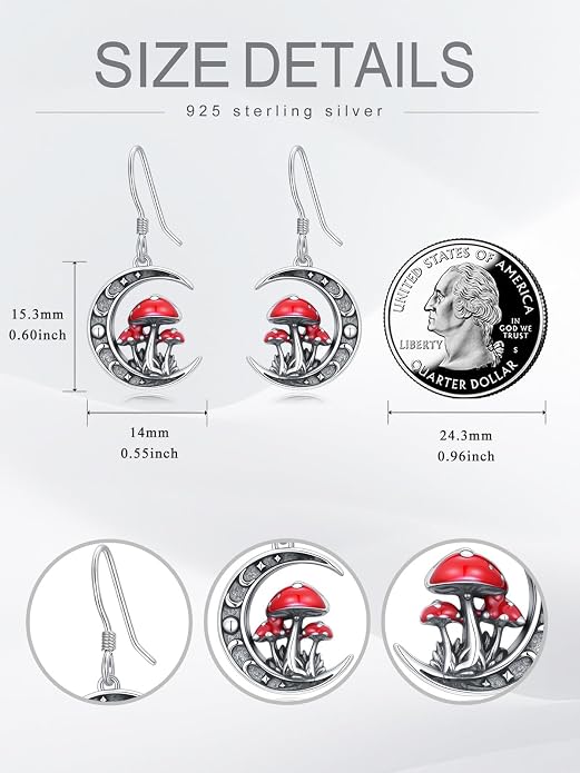 Animal/Leaf/Gothic Dangle Earrings 925 Sterling Silver Animal/Leaf/Gothic Dangle Drop Earrings Easter/Halloween/Christmas Jewelry Gifts for Women Her
