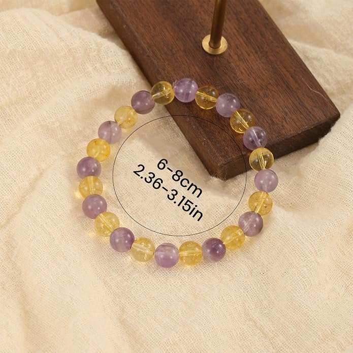Crystal Vibe - Healing Crystal Bracelet for Women & Men | Natural Gemstone Bead Bracelet | Adjustable Handmade Energy Stone Bracelet | Bracelet for Meditation, Yoga & Daily Wear | Multiple Types