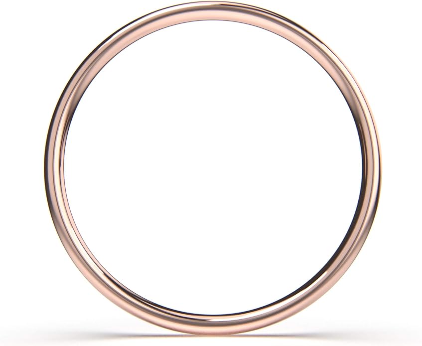 Melanie Golden Jewelry 1mm Thin Smooth Stacking Skinny Ring in Sterling Silver, Gold, or Rose Gold | Handmade Comfort Fit Dainty & Minimalist Bands for Women | Sizes 2-12