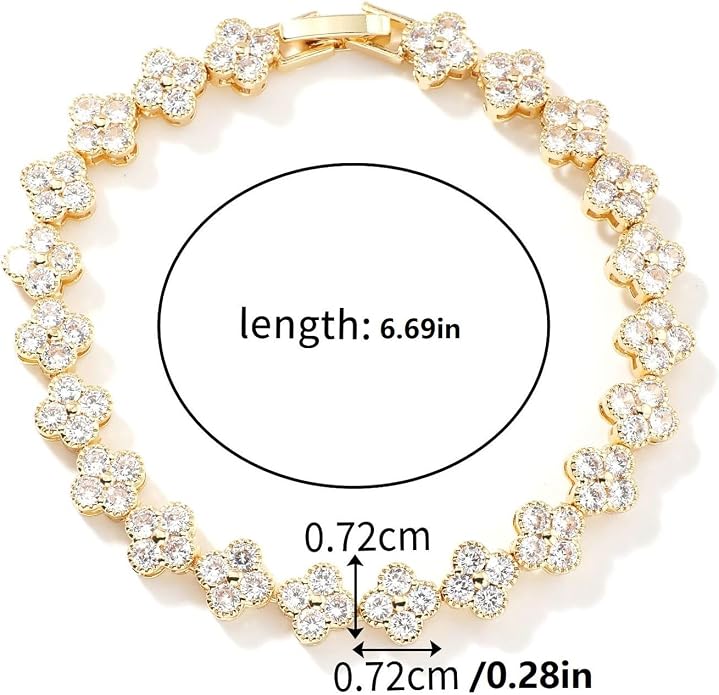 18K gold-plated mother of pearl enamel, adjustable clover lucky bracelet for women/New Year gift/Valentine's Day gift