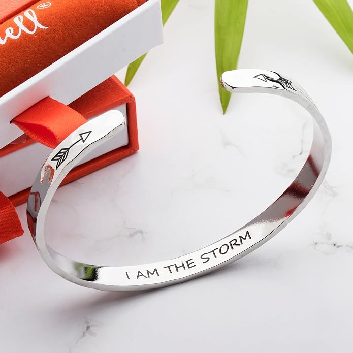 Carviell Bracelet - Gifts for Women – Inspirational, Friendship, Love, Mom, Daughter, Sister, Christian, Graduation, Memorial & Wedding Gifts – 100+ Phrases – Stainless Steel, Gift-Ready