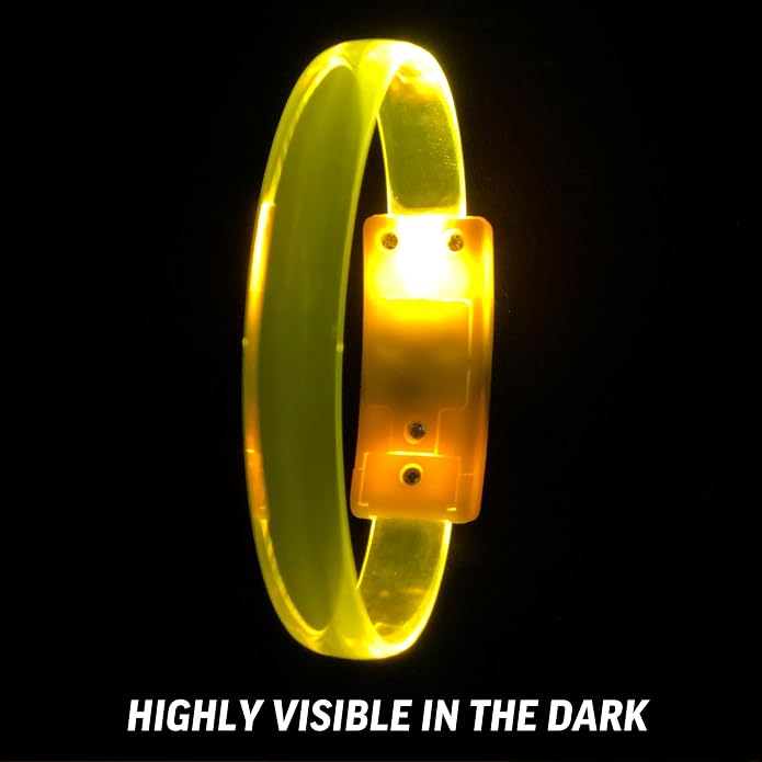 12 Magic Band Pack | Glow in The Dark | Flashing Light up for Concerts | Running Lights for Runners | Glow in The Dark Bracelets | Led Bracelet