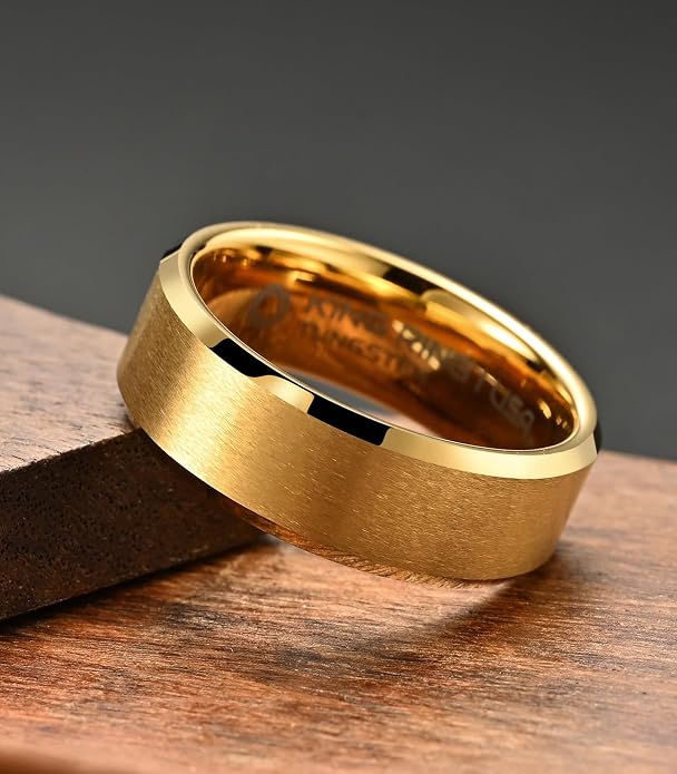 King Ring Tungsten 4/6/8/10mm Rings – Super Polished Matt Finish Tungsten Rings – Designed in USA