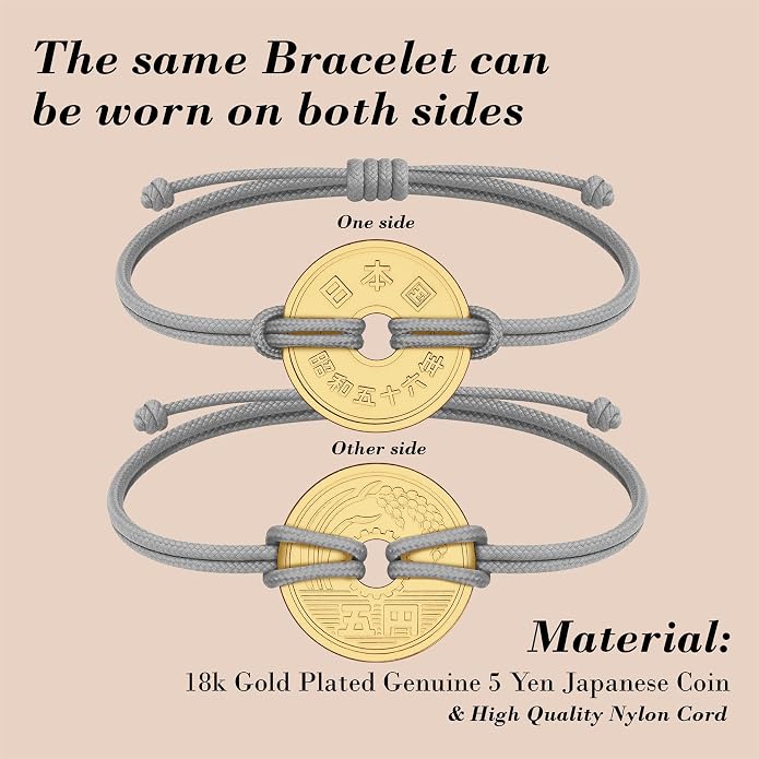 HOBBY OF KINGS Good Luck Coin Bracelet | 18k Gold Plated Wristband | Handmade Jewelry for Collectors and History Lovers
