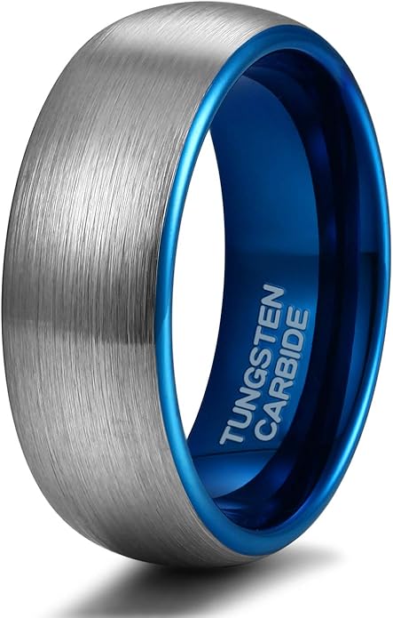 TRUMIUM 4mm 6mm 8mm Tungsten Ring Wedding Band for Men Women Engraved I Love You Matte Brushed Comfort Fit Size 4-15