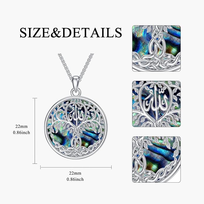 S925 Sterling Silver Poseidon Trident/Peace Sign/Coexist Peace Symbol/Pirate/Arrowhead/Flower of Life/Thor's Hammer Jewelry Necklace Gifts for Women Men