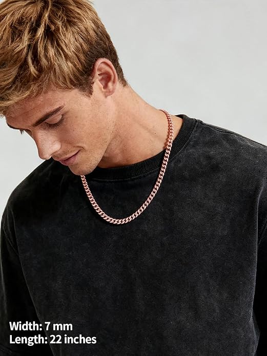 U7 Cuban Link Chain for Men Women Stainless Steel Curb Necklace, 7/9/12/15 MM Chunky Chain Silver/Gold/Black Mens Hip Hop Jewelry 18''-30''