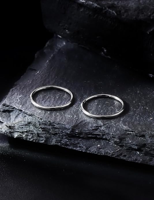 20G 18G 16G 14G 12G 10G 8G 6G 4G 2G Nose Rings Hoops Astm F136 Titanium Clicker Septum Lip Ring Tragus Helix Daith Rook Conch Snug Cartilage Lobe Earrings Hoop Piercing Jewelry For Women Men
