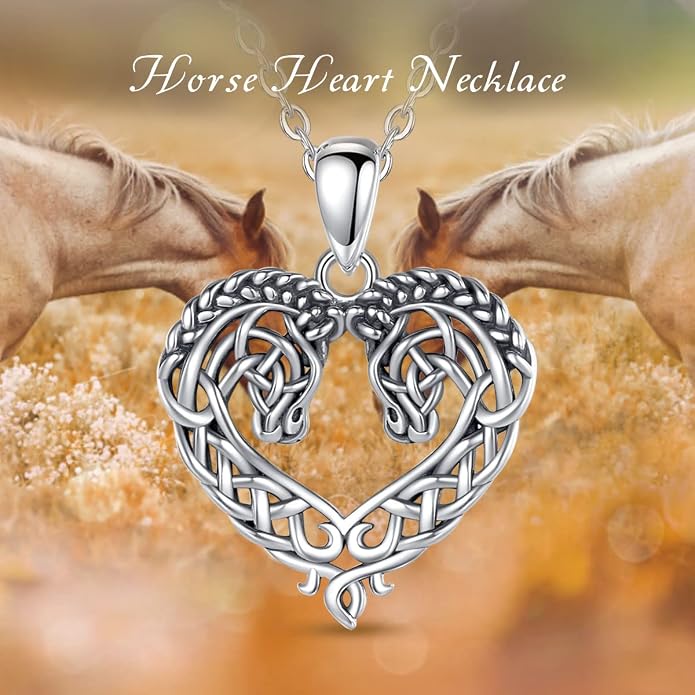 Vito 925 Sterling Silver Viking Necklace for Women Men, Viking Dragon/Wolf/Horse/Tree of Life Pendant Norse Amulet Nordic Jewelry for Men