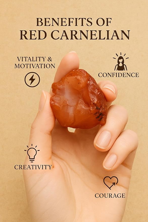 Large 1.25-2.0” Natural Carnelian Raw Crystals Stones for Meditation, Chakra, Reiki, Crystal Grid, Energy Work, Wire Wrapping, Tumbling & Spiritual Home Decor