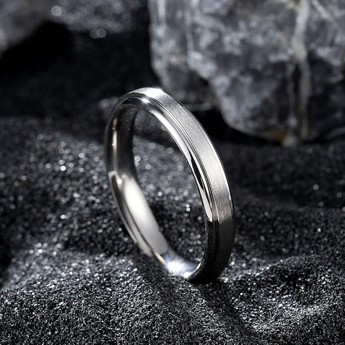 King Will Titanium Wedding Band for Men Women- 3-10mm Width Black/Sliver/Gold High Purity Titanium Promise Wedding Ring Comfort Fit for Daily Wear Size 6-14