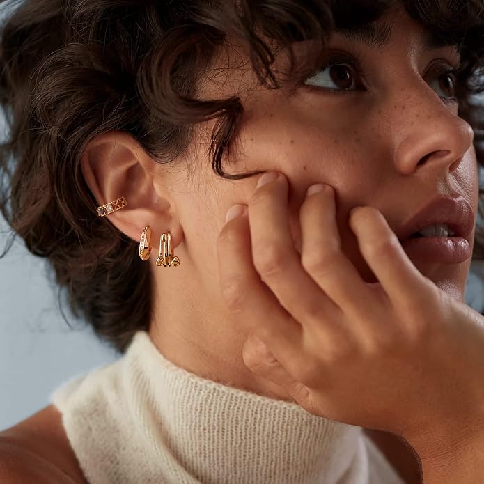 MYEARS Women Ear Cuff Earring Gold Non Pierced Ear Cartilage Clip on Wrap Hoop 14K Gold Filled Tiny Boho Beach Simple Minimalist Delicate Handmade Hypoallergenic Jewelry Gift-Sold as Single/Pair