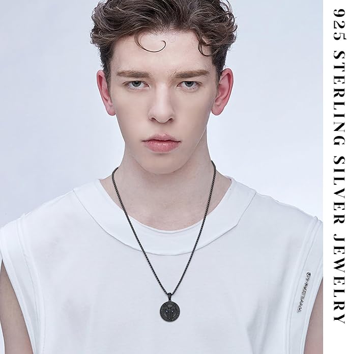 Viking Necklace for Men 925 Sterling Silver Viking Norse Pagan Jewelry Gifts for Women