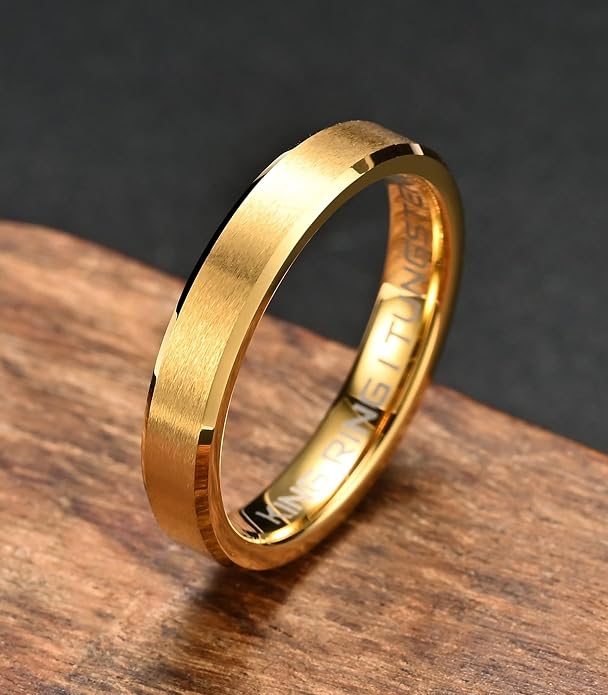 King Ring Tungsten 4/6/8/10mm Rings – Super Polished Matt Finish Tungsten Rings – Designed in USA