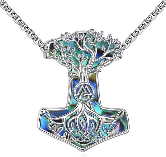 Anchor/Thors Hammer/Arrowhead/Wolf/Raven Necklace for Men 925 Sterling Sliver Jewelry Graduation Gifts for Men Women