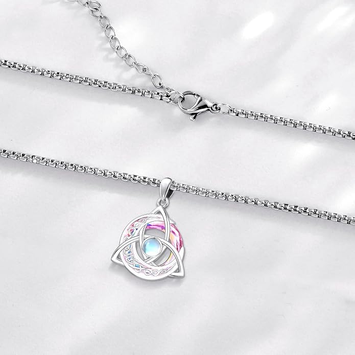 Pentagram/Celtic Knot/Witches Knot/Santa Muerte/Triple Moon Goddess/Baphomet/Hecate Necklace Sterling Silver Magic Wiccan Amulet Pagan Jewelry for Women Men