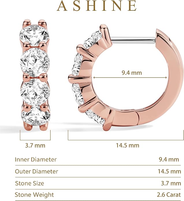 ASHINE 14k Gold Plated Huggie Earrings for Women, Small Hypoallergenic Stainless Steel Post Cuff Hoop Ear Ring Trendy Non Tarnish Cartilage Piercing Dainty Cubic Zirconia Jewelry