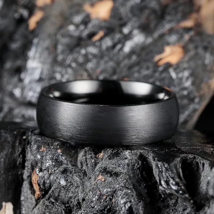 King Will Titanium Wedding Band for Men Women-Sliver/Black/Gold Plated Pure Titanium Wedding Ring, 3-9mm Widths Available Brushed Matte Design Comfort Fit Size 4-16