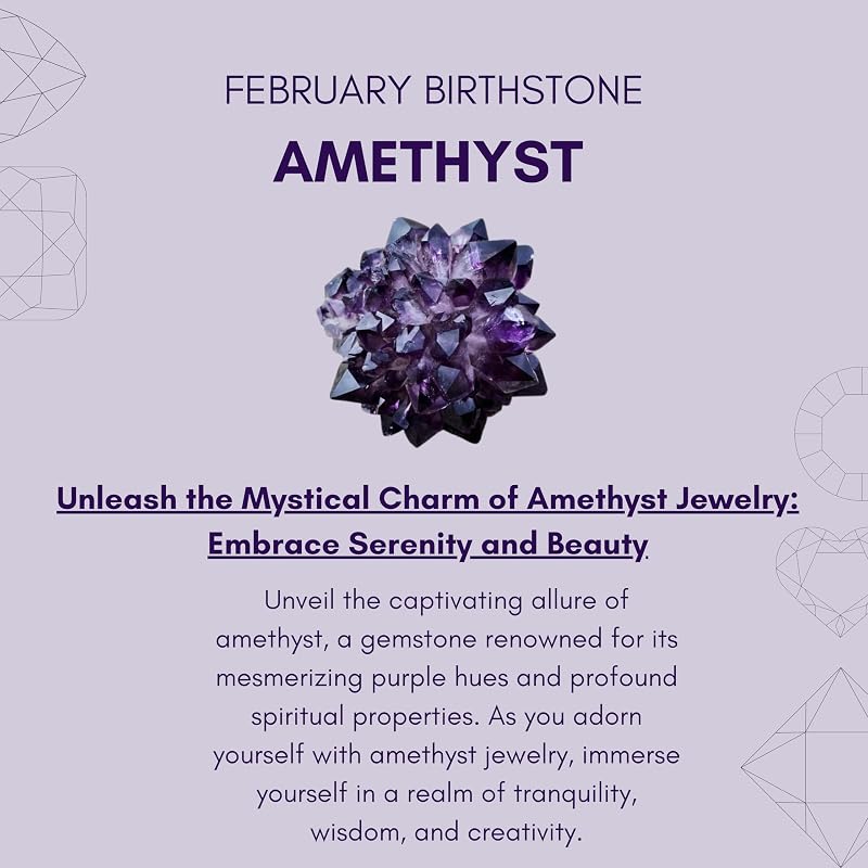 Amethyst Necklace for Women, Premium Beaded Gold Necklaces for Women - Tarnish Free 18K Gold Vermeil Certified S925 Classic Statement Necklace Gold Jewelry for Women - Mothers Day Gifts for Mom Wife