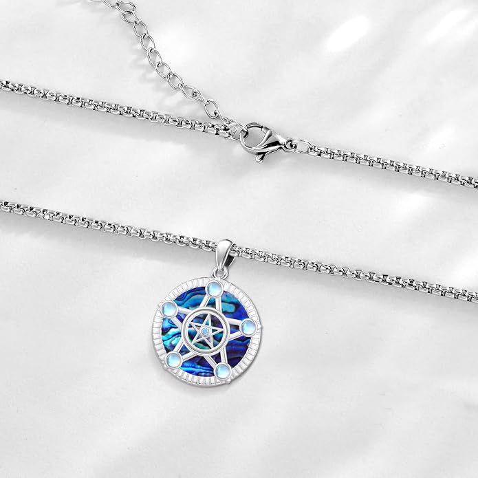 Pentagram/Celtic Knot/Witches Knot/Santa Muerte/Triple Moon Goddess/Baphomet/Hecate Necklace Sterling Silver Magic Wiccan Amulet Pagan Jewelry for Women Men