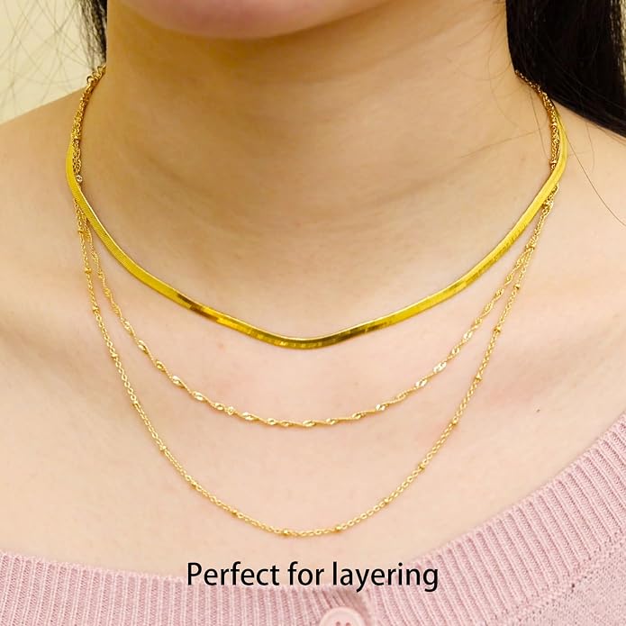 14K Gold Plated Paper Clip Chain Link Necklace Satellite Cross Key Starfish Turquoise Heart Necklace for Women