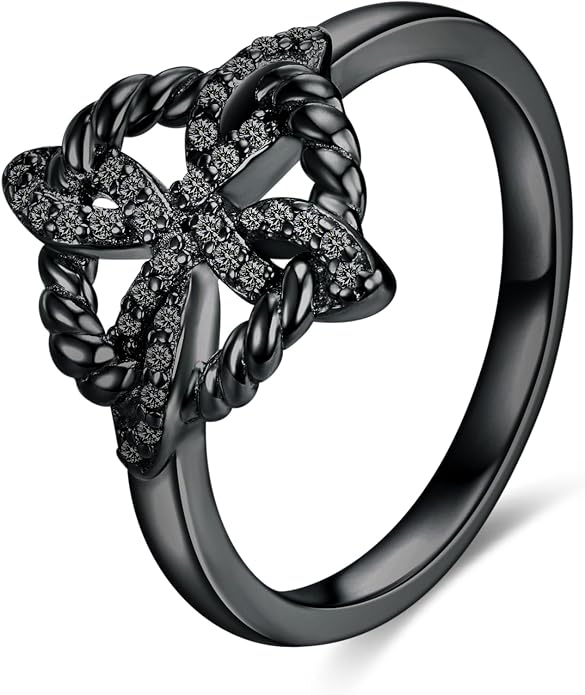 Witches Knot Ring 925 Sterling Silver Celtic Rings for Women Love Knot Ring Witch Jewelry Birthday Gift for Lover Wife