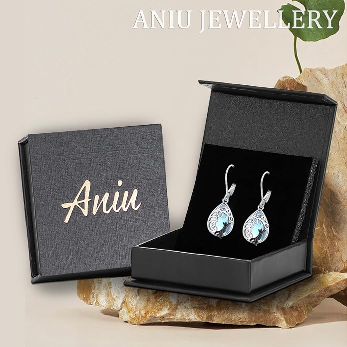 Aniu Tree of Life Earrings for Women Turquoise Malachite Teardrop Dangle Earrings for Women Sterling Silver Anniversary Birthday Drop Dangle Earrings Jewelry Gifts