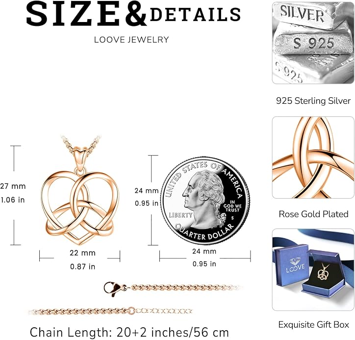 Pentagram Necklace Sterling Silver Triple Moon Goddess/Celtic Knot Witches Knot/Ankh/Sun and Moon/Hecate/Lilith/Santa Muerte/Tetragrammaton Pendant Necklace Pagan Wiccan Magic Egyptian Amulet Jewelry for Women Men
