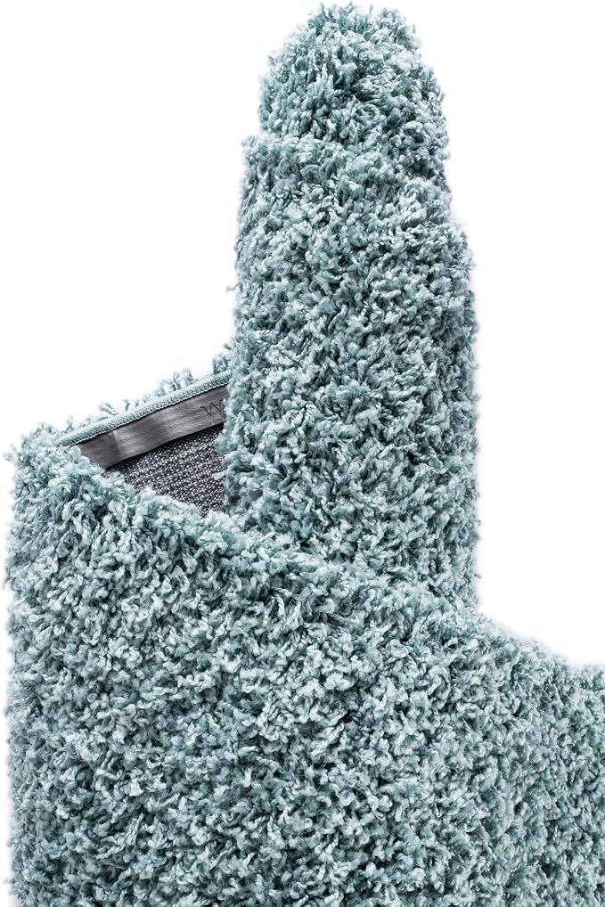 Unique Loom Solid Shag Collection Area Rug (4' 1" x 6' 1" Rectangle, Light Slate Blue)
