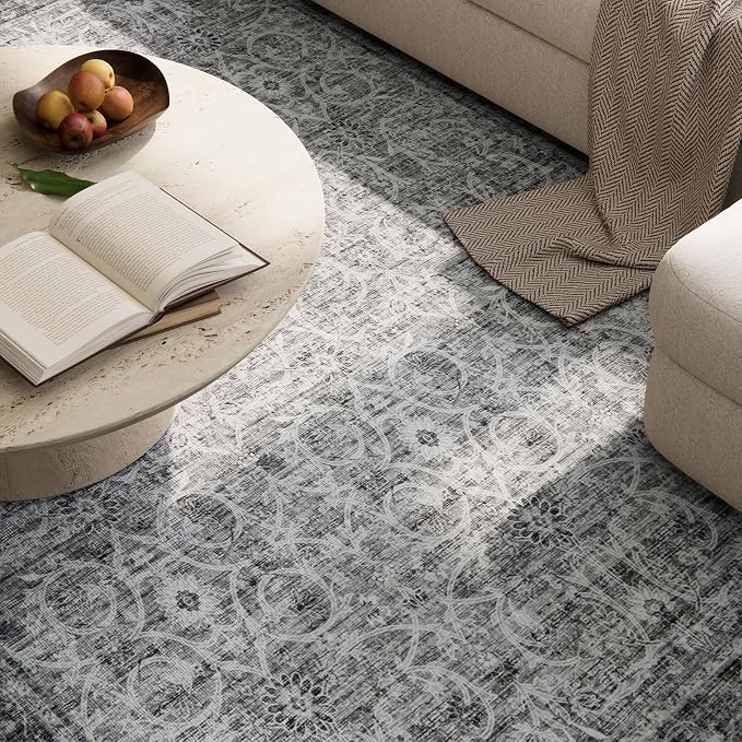 Machine Washable Entryway Small Area Rugs: Soft Non-Slip Low Pile Door Mat Indoor Entrance 2x3 ThrowRug for High-Traffic Areas Kitchen, Hallway, Farmhouse Decor