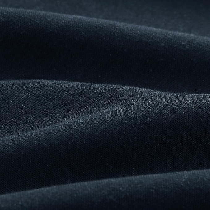 Navy Blue Pinch Pleated Linen Curtains 108 Inches long for Living Room 2 Panels Set Flax Pleat Drapes Back Tab Semi Sheer Neutral Boho Ceiling to Floor 108 Inch Curtains for Bedroom Window 9 FT 40x108