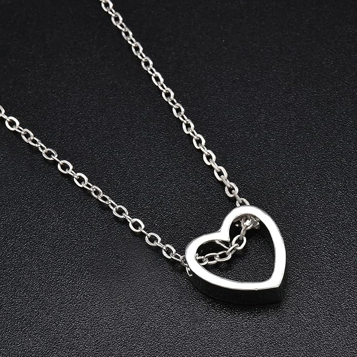 Tiny Gold Heart Choker Necklace Dainty Cute Initial Heart Pendant Layered Heart Necklaces for Women