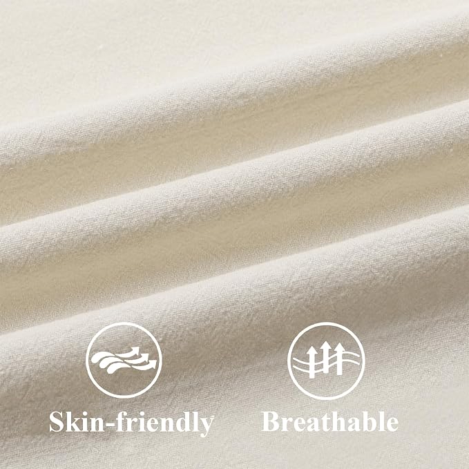 ZWJD Pillow Covers 26x26 Set of 2 Throw Pillow Covers with Fringe Chic Cotton Euro Shams Square Cushion Covers for Couch Sofa Bed Living Room Farmhouse Boho Decor, Beige