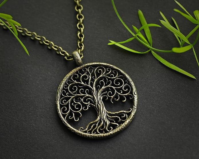 Baldur Jewelry - Handcrafted Yggdrasil Viking Norse World Tree of Life Pendant Necklace Amulet Jewelry | 925 Sterling-Silver Tree of Life Necklace | Viking Gifts |Jewelry for Men Women