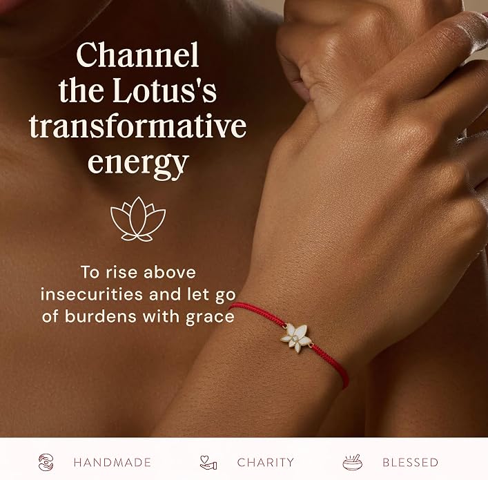 KARMA AND LUCK Adjustable Red String Bracelet, 18K Charm for Women, Handmade in Bali for Luck & Success