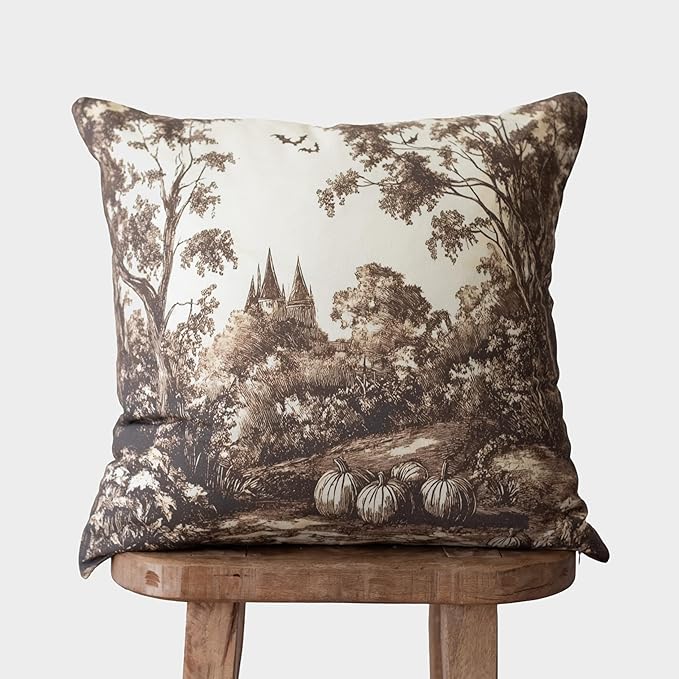 Woven Nook - Halloween 2025 4 Pack - Modern & Luxurious Decorative Throw Pillow Covers - Durable Quality & Machine Washable (22x22)