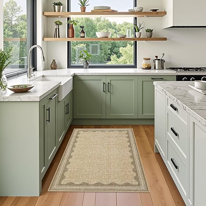 GarveeHome Scalloped Rug