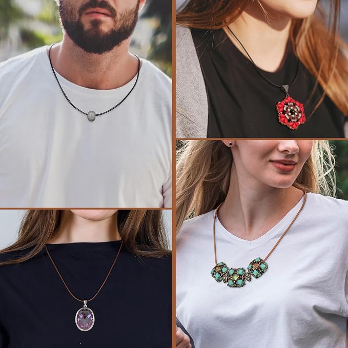 The Beadsmith Greek Leather Necklaces – Brown, 18” in Length, Assembled with Sterling Silver Lobster Clasp, 12-Pack