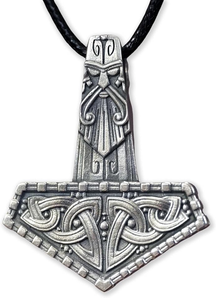 Baldur Jewelry - Thors Hammer Necklace Pendant Mjölnir - Viking Norse Thor Hammer Pendant Viking Jewelry - Thor Necklace - Thor Gifts for Men - Viking Necklace for Men