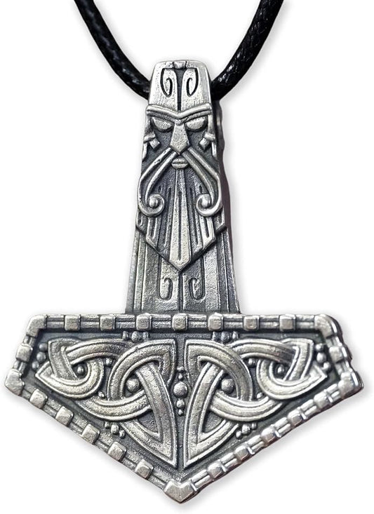 Baldur Jewelry - Thors Hammer Necklace Pendant Mjölnir - Viking Norse Thor Hammer Pendant Viking Jewelry - Thor Necklace - Thor Gifts for Men - Viking Necklace for Men