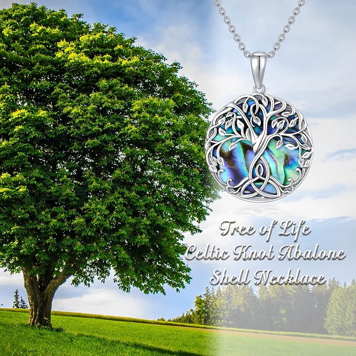 WINNICACA Tree of Life Gifts for Women 925 Sterling Silver Tree of Life Celtic Pendant Necklace Family Irish Jewelry Gifts for Women Wife Girlfriend Anniversary Birthday Gift