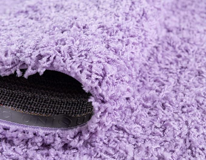 Unique Loom Solid Shag Collection Area Rug (2' x 3' 1" Rectangle, Lilac)